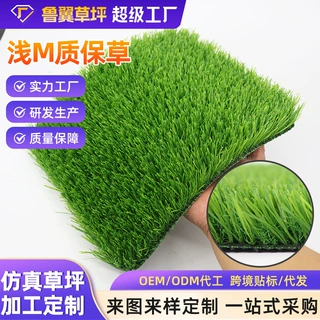 定制休闲草坪浅M休闲草坪庭院楼顶铺装仿真草皮浅色假草皮