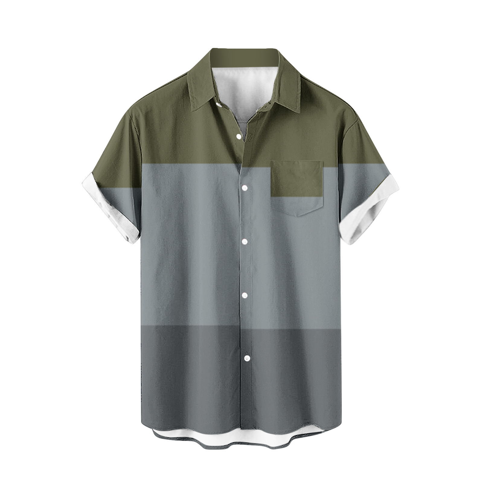 2024 comercio exterior europeo y americano transfronterizo exclusivamente para camisas de manga corta para hombres color de costura impresión digital 3D blusa casual