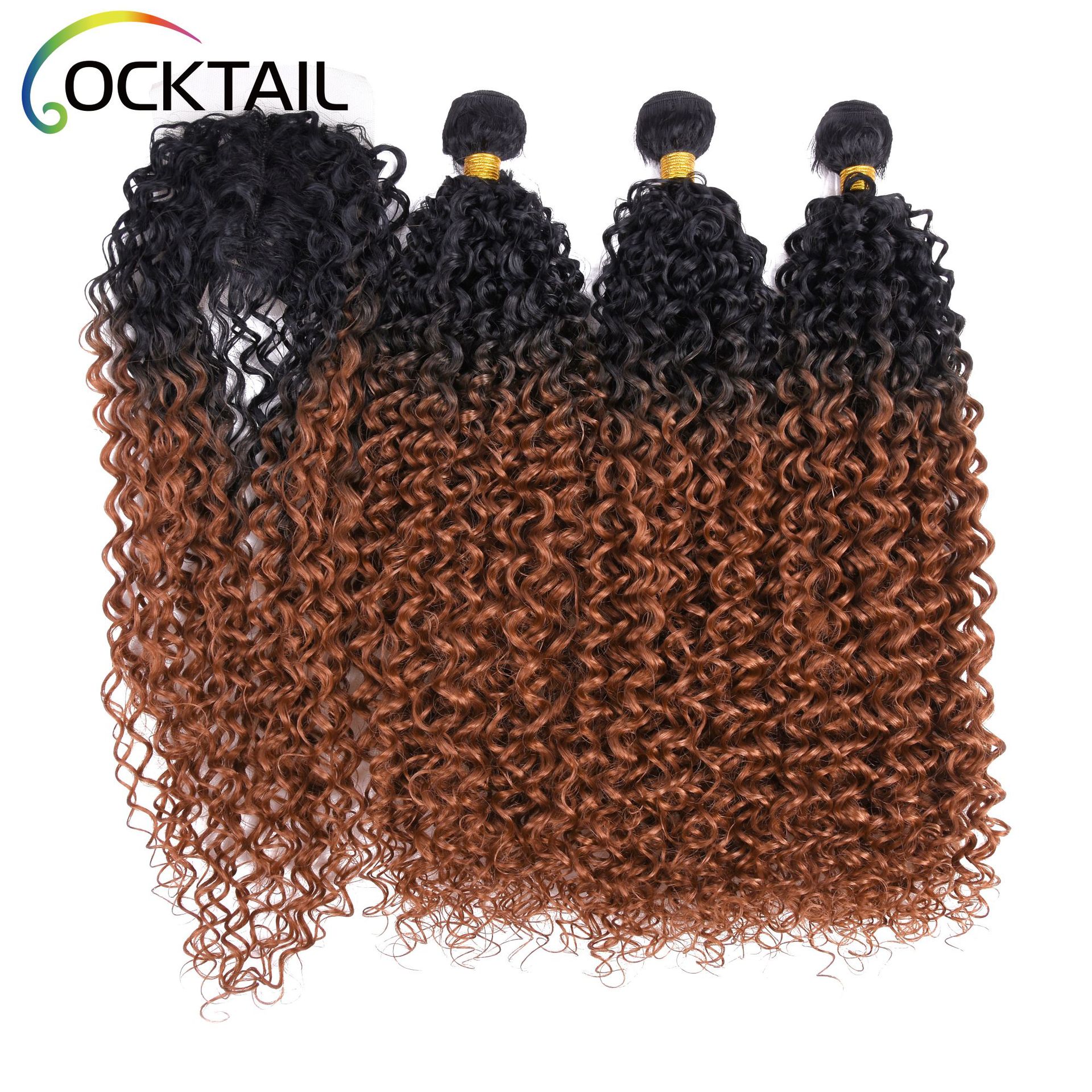 Jerry Curl fibra química cortina de pelo ventas directas de fábrica japonés Carney Carron 3 + 1 fibra química cortina de pelo