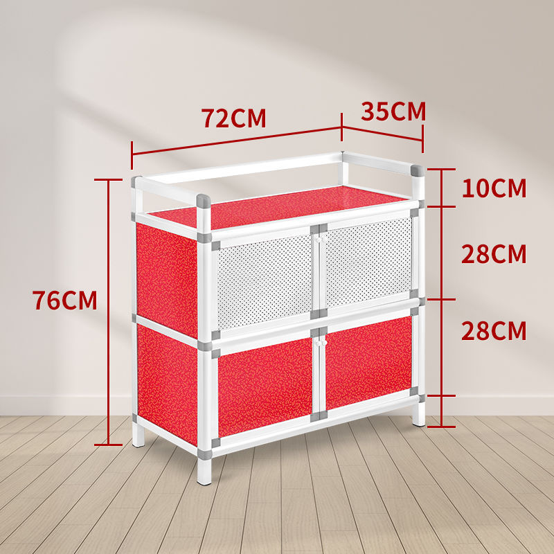 armario de comedor de aleación de aluminio simple armario de cubierta pequeño armario de alquiler armario de almacenamiento armario de cocina doméstico armario de almacenamiento multicapa