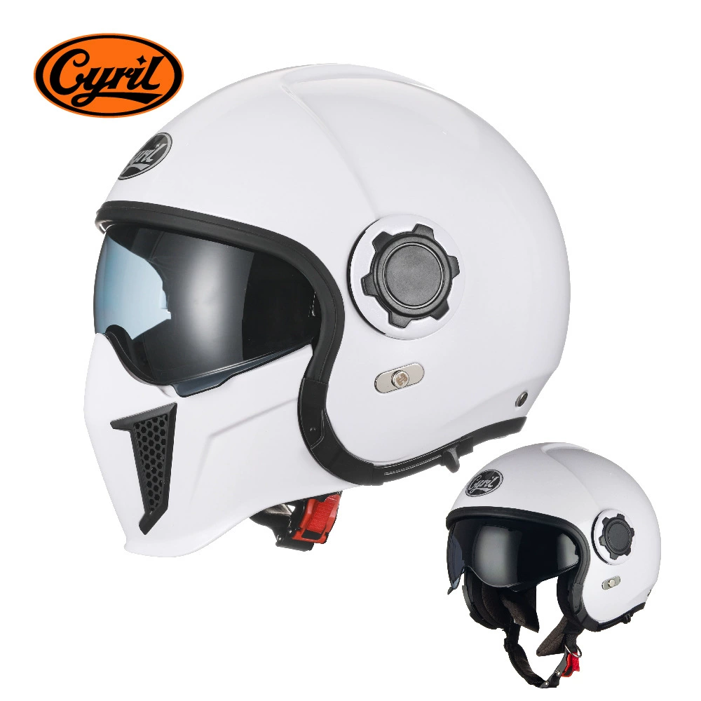 К Cyril ретро-штамп шлем четырех времен черный воин Harley полубhelmet комбинированный шлем мотоцикла полный шлем мужской локомотив сертификация 3C