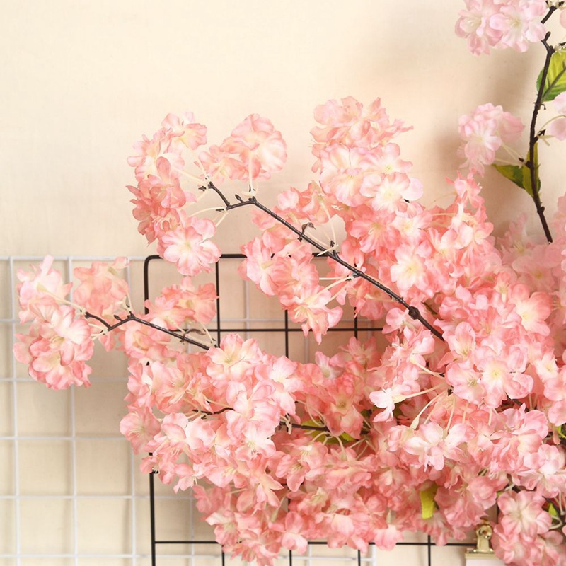 仿真櫻花仿真花植物盆景婚慶裝飾品INS風植物牆批發玫瑰花MW38959