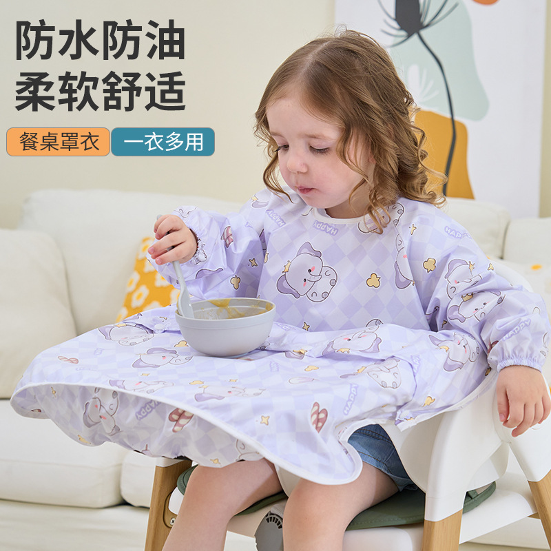 Children's waterproof bib for food