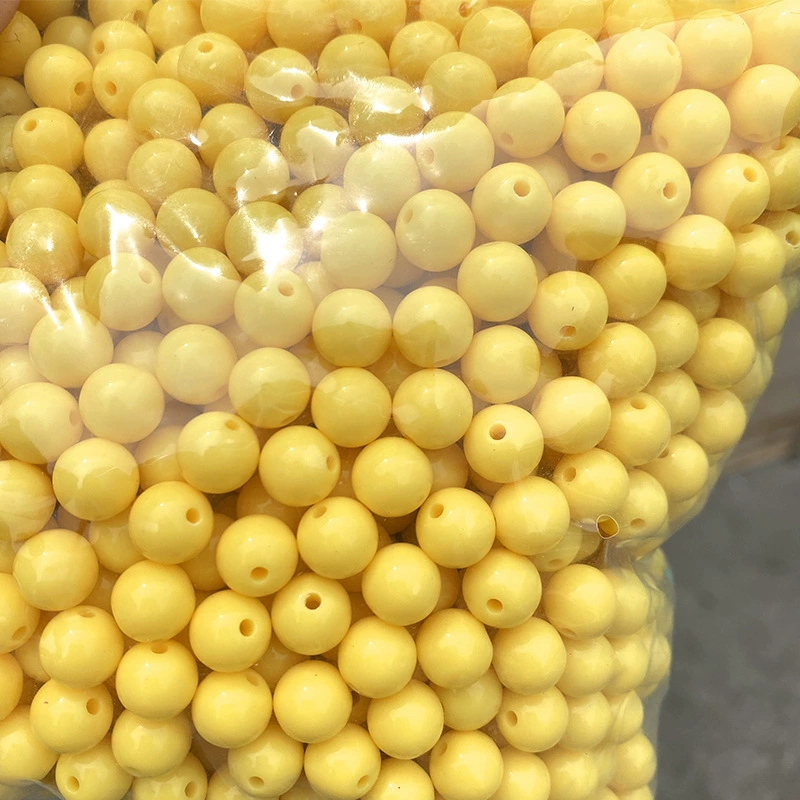 Round beads, bag, plastic woven acrylic accessory handmade, DIY