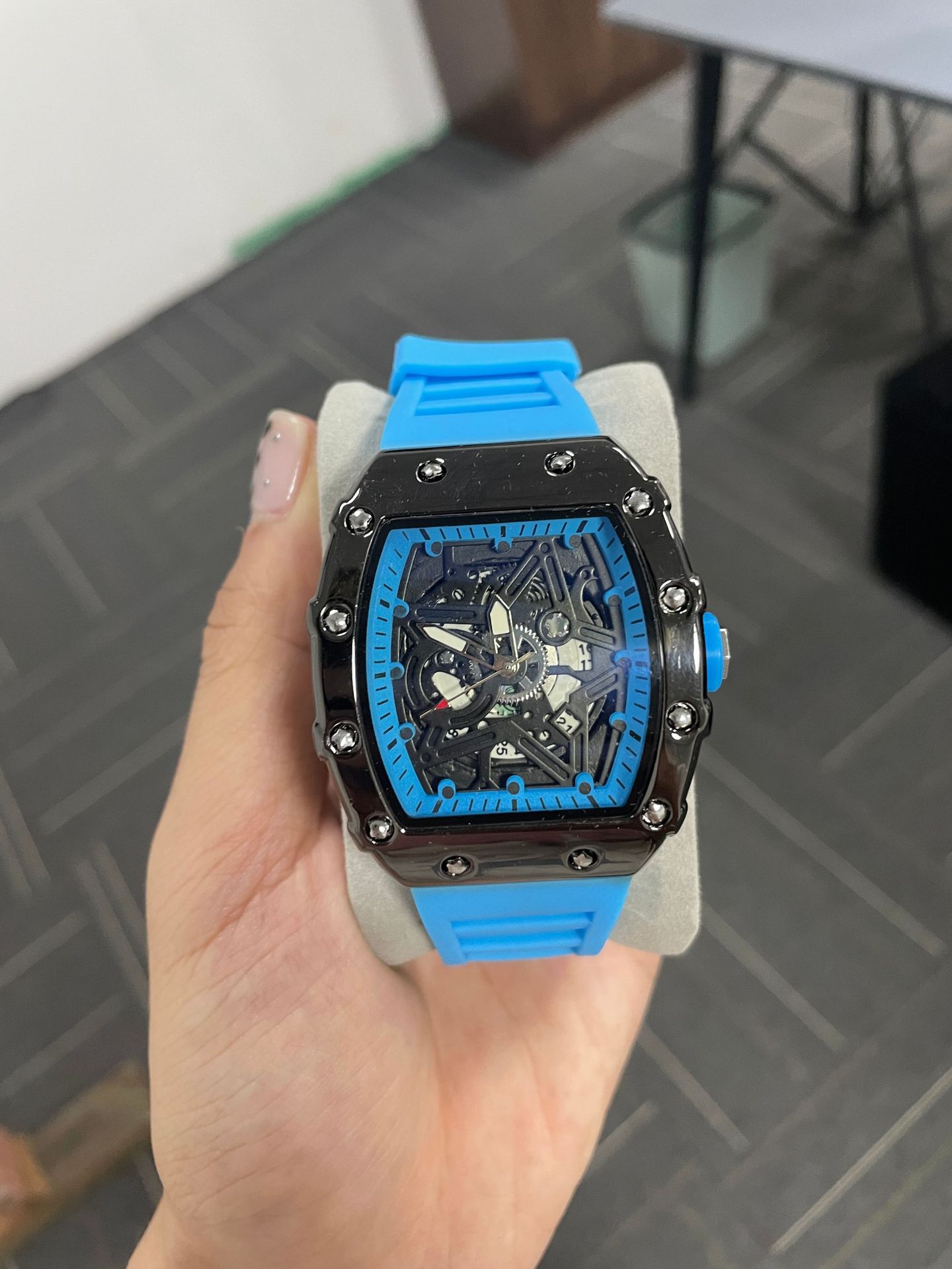 Men's Mechanical Watch Barrel Shaped Luminous Automatic Luxury_voghion.com