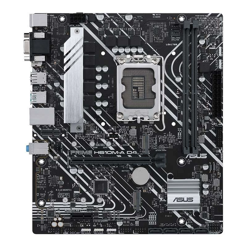 Материнская плата Hua/Shuo Prime H610M-A D4 для игр, подходит для процессора 12-го поколения i5 12400F