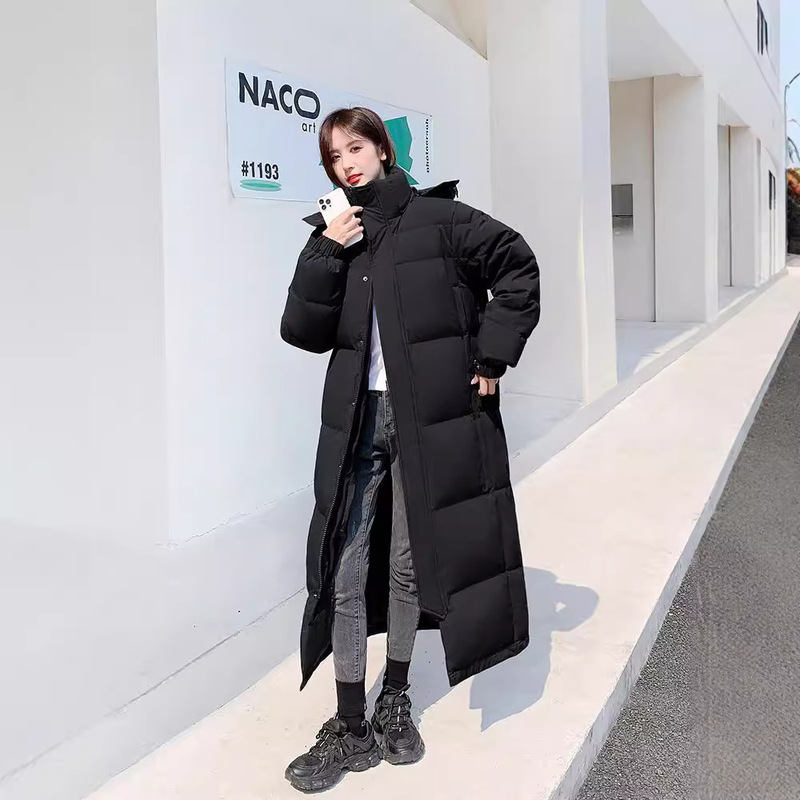 Liangshi Qiu's same style Zhongxi Art Examination down jacket, long, unisex, over-the-knee, ultra-thick, student and couple style, warm coat Liangshi Qiu's same style Zhongxi Art Examination down jacket, long, unisex, over-the-knee, ultra-thick, student and couple style, warm coat