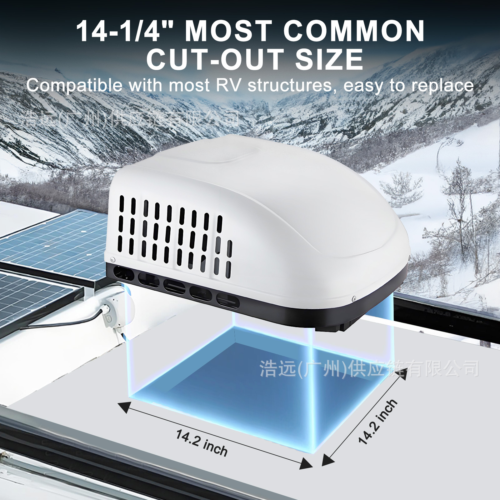 In-Stock Automotive Electric Air Conditioner 220V Cooling and Heating for Rvs, Food Trucks, Camping Vehicles, Integrated Rooftop Parking Air Conditioner