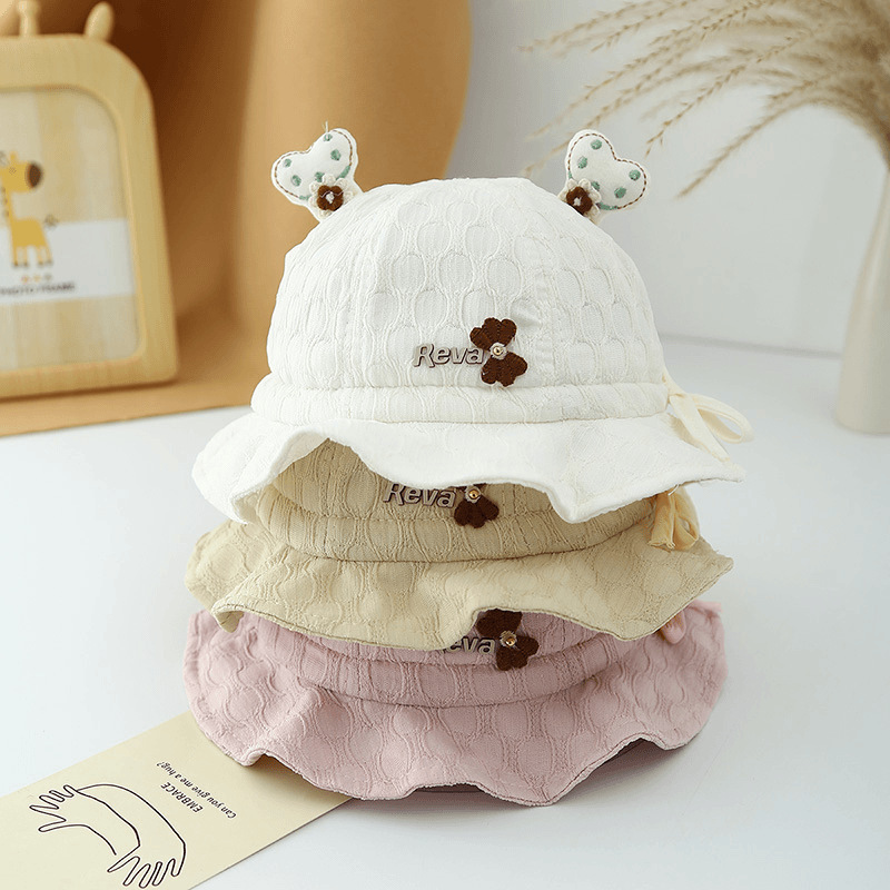 Sombrero de bebé primavera y otoño sombrero de pescador arco princesa sombrero de bebés bebés bebés pequeños meses de edad femenino 2024 nuevo