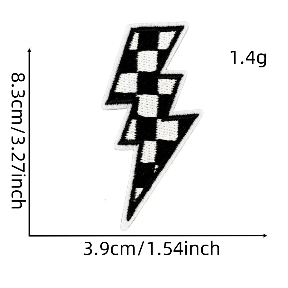 格子闪电布贴2#