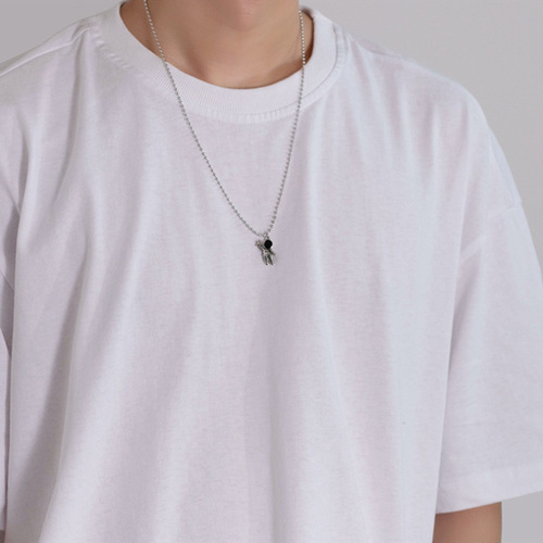 A necklace for you with a design of a star picked from space, featuring an astronaut theme, perfect for women, as a humorous gift, a pendant chain accessory.