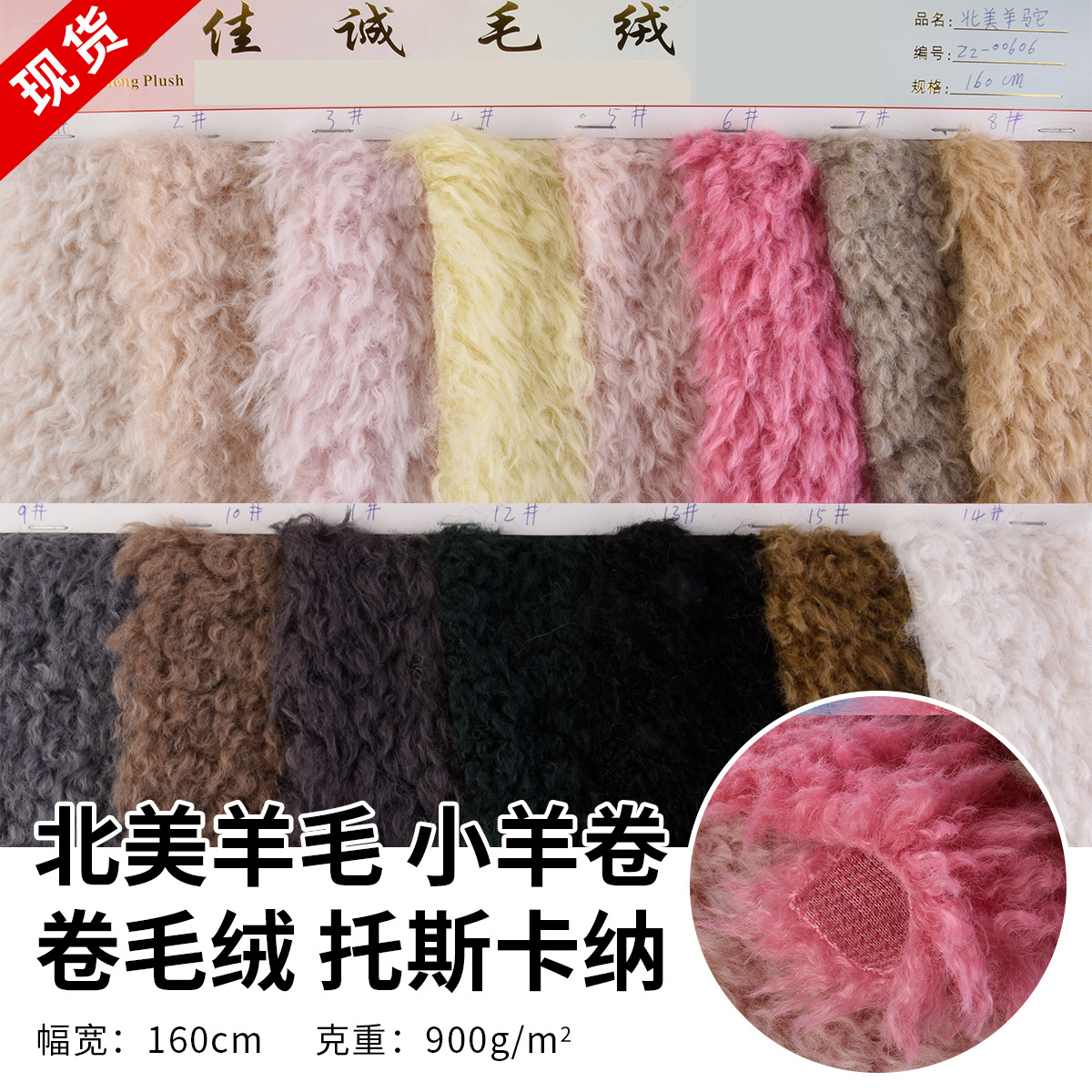 工廠 900g北美羊毛 小羊卷 捲毛絨 托斯卡納  羊卷顆粒絨