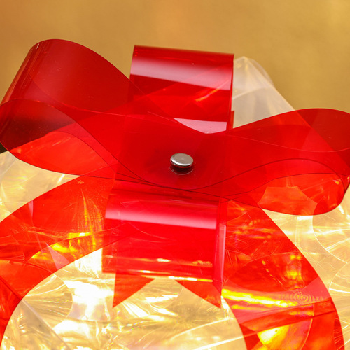 Cross-border Christmas gift box 3-piece set, foldable Christmas gift box, Christmas decoration light box, glowing head gift box