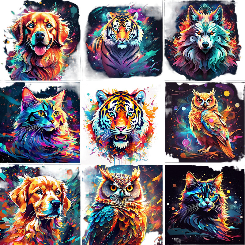 Amazon DIY Diamante dibujos animados serie de animales búho 5D Rubik cuadrado diamante decoración de comercio exterior pintura transfronteriza nueva