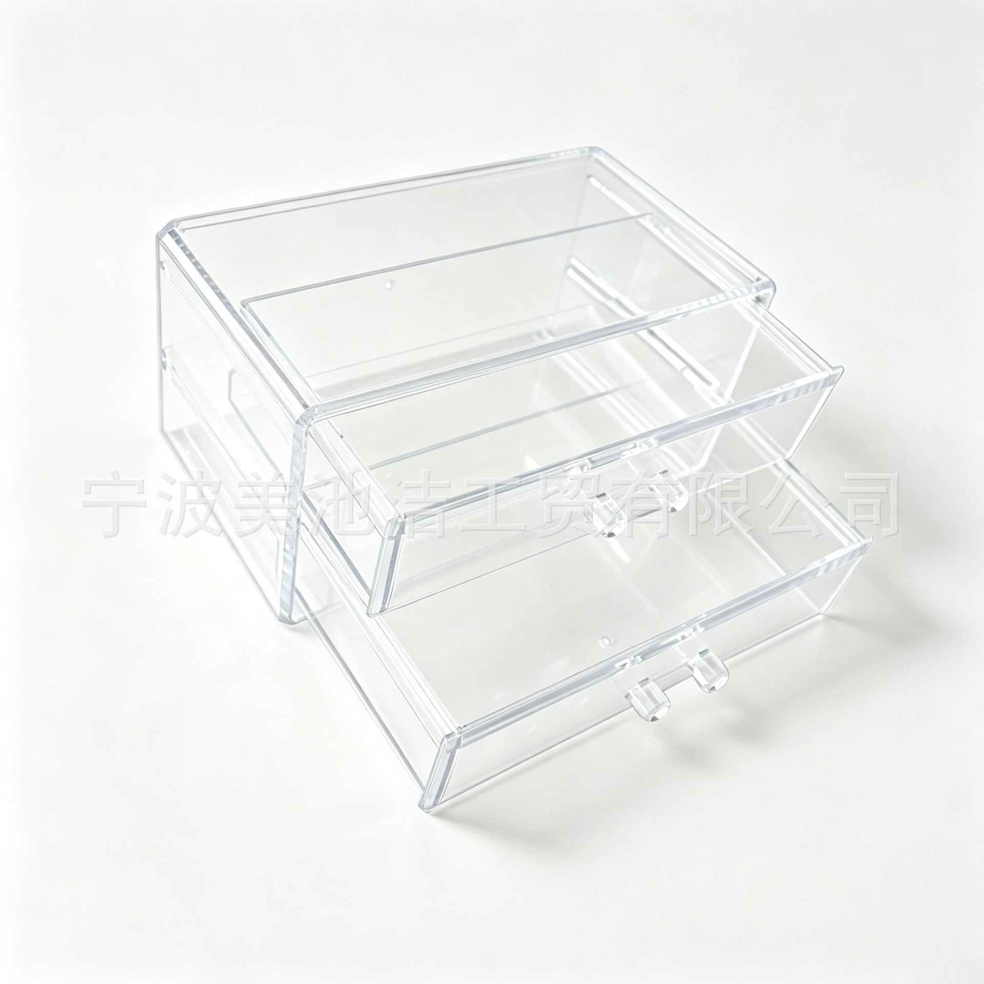 Factory direct sale acrylic jewelry storage box, nail art tools and supplies display box, 2-layer drawer type, large capacity