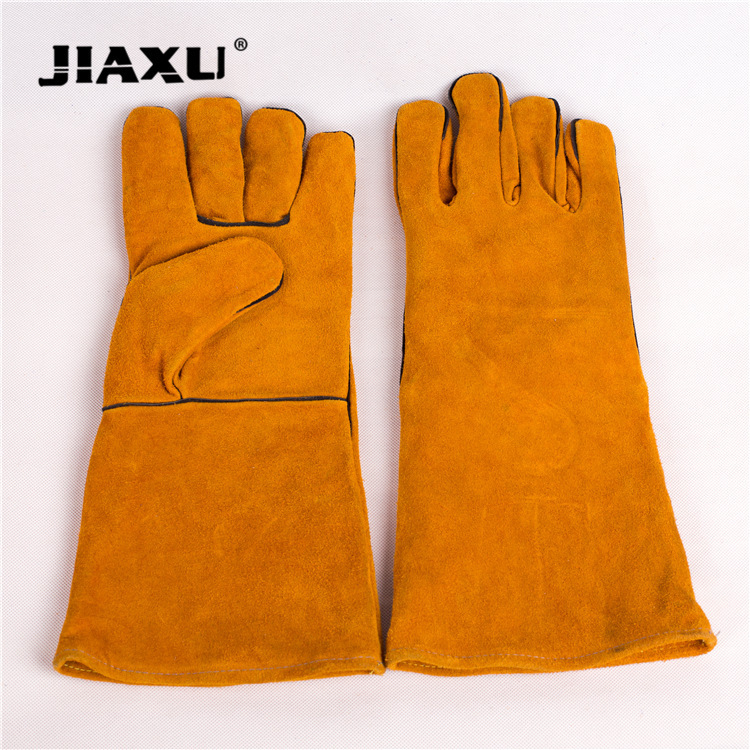 黄色焊接劳保隔热手套 电挂里电焊手套 套焊接手套耐用防烫