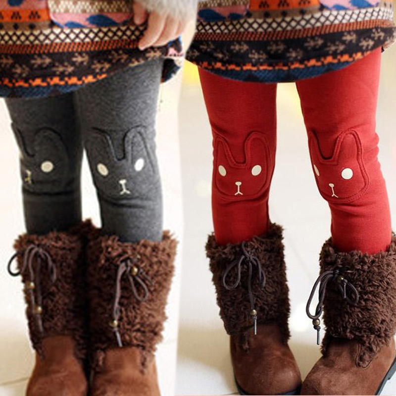 Foshan children's clothing wholesale autumn and winter children's clothing girls' Leggings embroidered elastic thickened Plush Leggings Pants