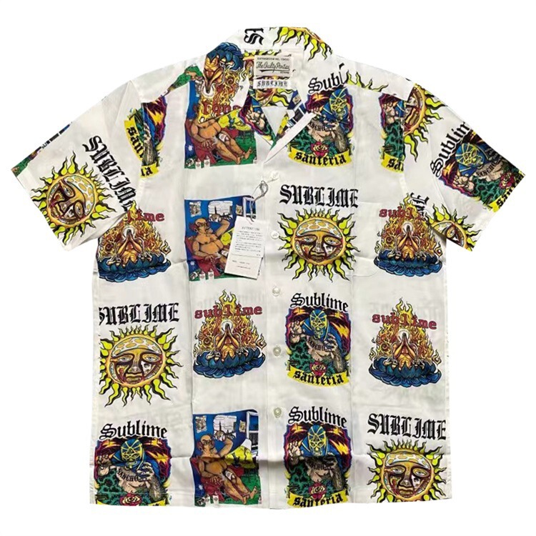 Joint sublime Band 2024 Explosions Sunflower Hawaiian Short Sleeve Shirts for Men and Women