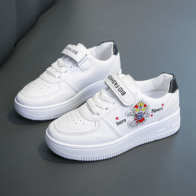 Zapatos blancos para niños 2025, zapatos casuales para estudiantes, zapatos deportivos transpirables de suela blanda para niños, zapatos casuales para niñas, marea