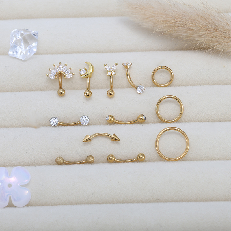 16G labret stud size and finish detail