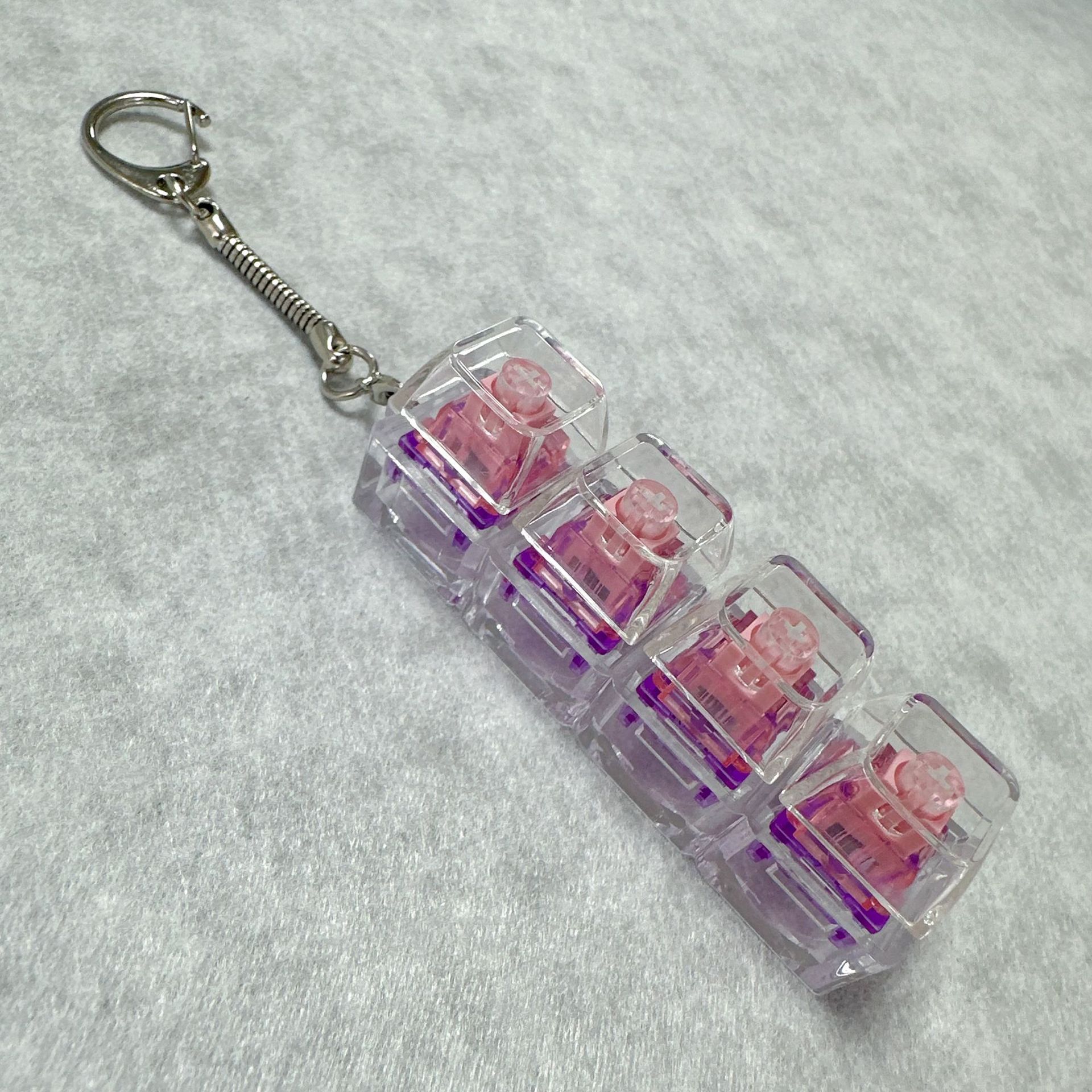 Pc four-button - purple pink switch (light tactile)