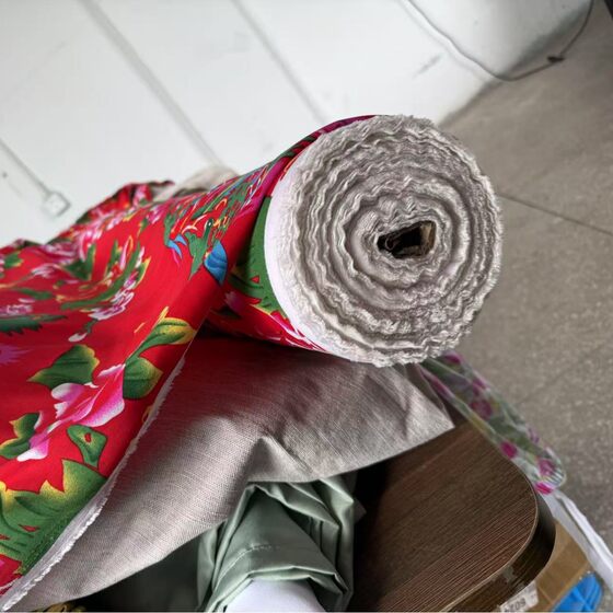 Phoenix Peony Printed Fabric Northeastern Large Floral Ethnic Style Fabric Pure Cotton Artificial Cotton Silk Handmade Cloth
