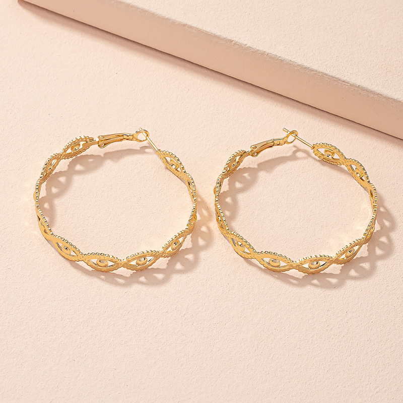 1 Pair Fashion Round Alloy Plating Womenu0027S Earrings