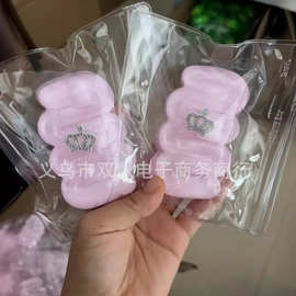 小红书烂泥感水晶粉色奶油条捏捏乐皇冠奶油条超软烂解压发泄玩具