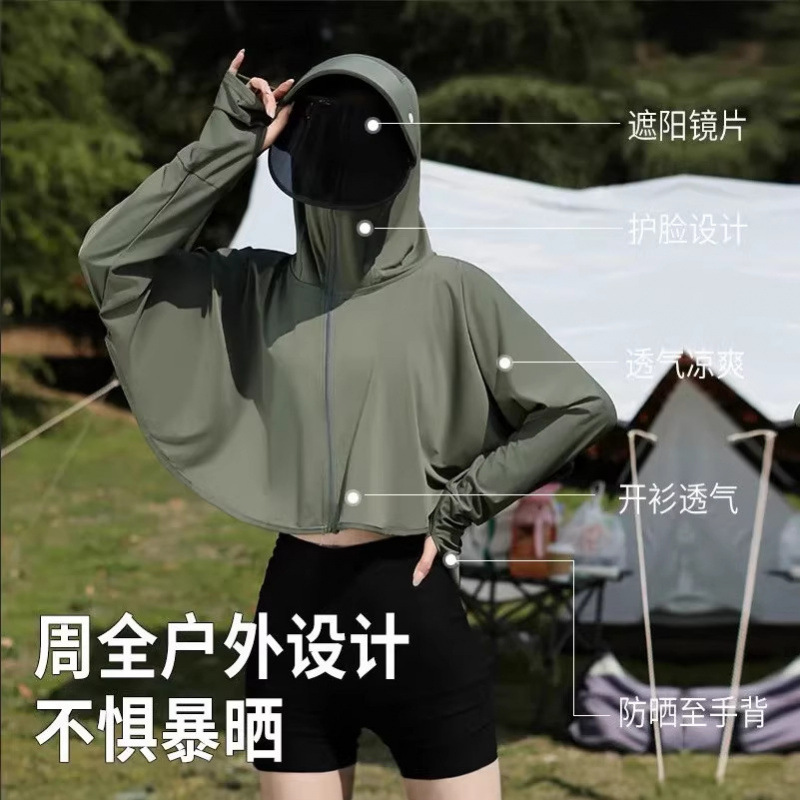 Sun Protection Shawl, Summer Uv Protection Cover-Up, Cycling Sunshade, Breathable Thin Sun Protection Cape, Outdoor Breathable and Quick-Drying Sun Protection Shawl, Summer Uv Protection Cover-Up, Cycling Sunshade, Breathable Thin Sun Protection Cape, Outdoor Breathable and Quick-Drying
