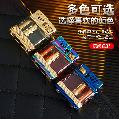 Abdullah Winter Light kerosene transparent compartment lighter mechanical ejection ignition multi-color gift gift trend