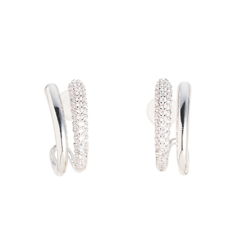 Nueva moda simple imitación de pernos de diamante ins aretes rojos en línea nicho temperamento ligero lujo fino fábrica de auriculares suministro directo
