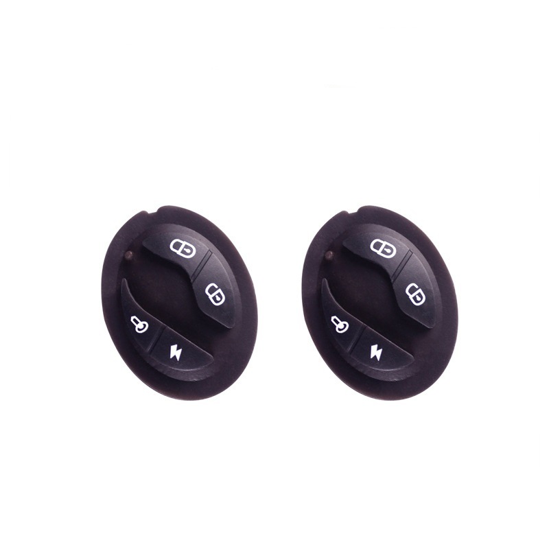 厂家供应硅胶按键汽车遥控器按键电动车防盗锁动门按键镭雕透光