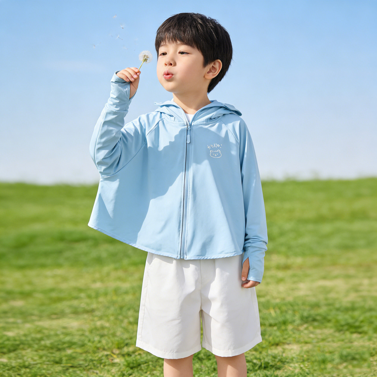 Solid blue / L100cm