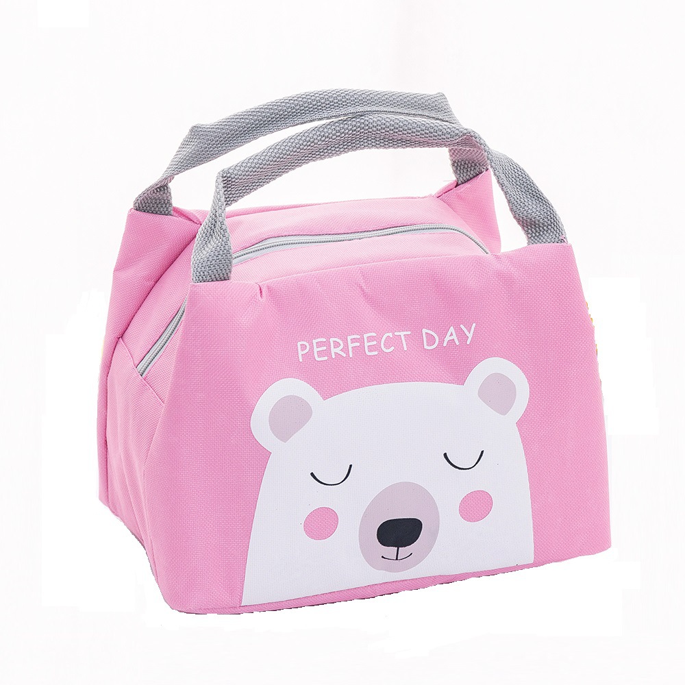 Estudiante creativo caja de almuerzo bolsa de dibujos animados niños Bento bolso almuerzo bolsa de almacenamiento bolsa de aislamiento de invierno