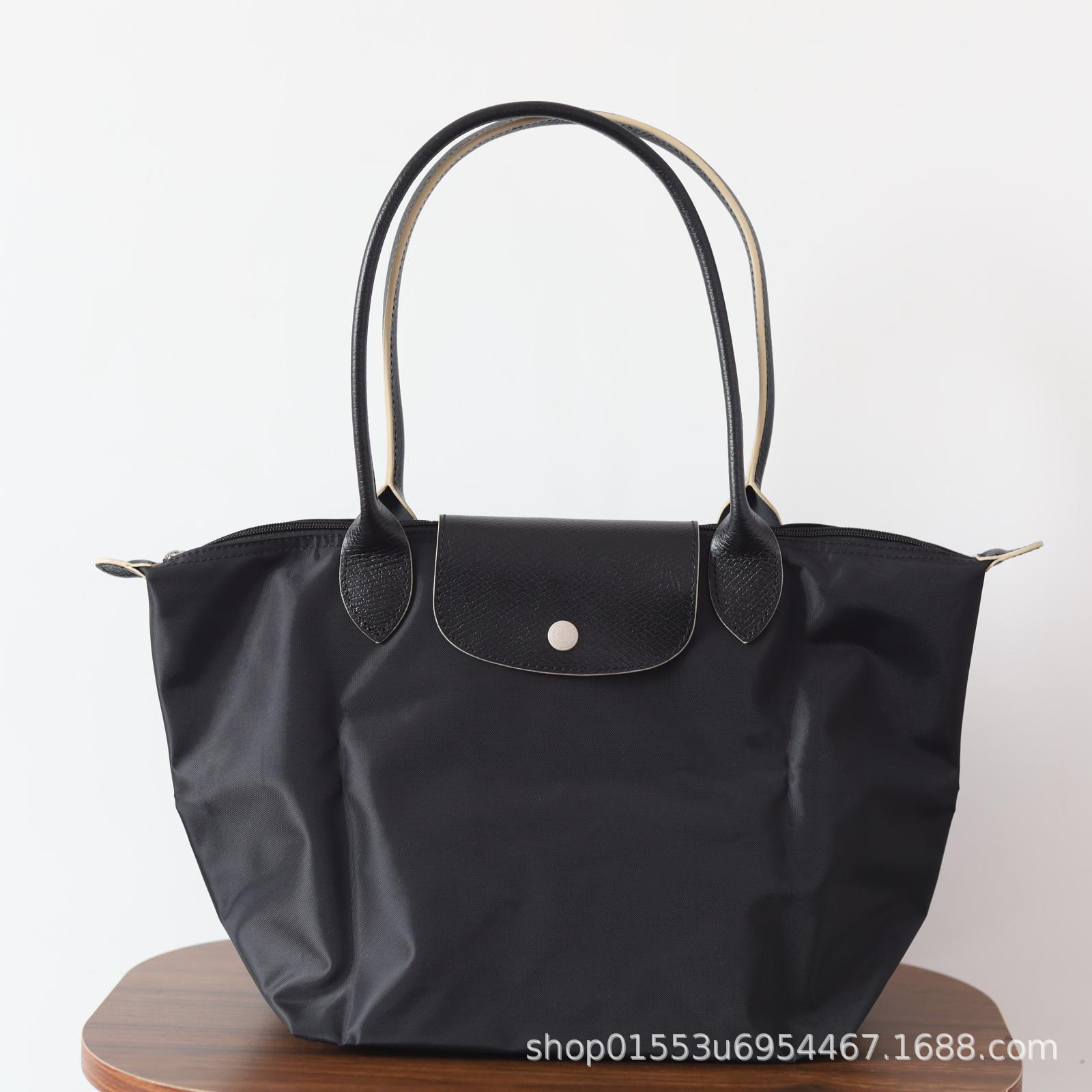 70º aniversário preto / Tamanho grande com alça longa (recomendado 163 ou superior