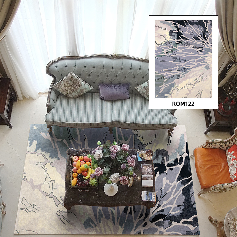 Fábrica de fuente alfombra de alta gama de sala de estar lana doméstica estudio dormitorio mantas de cama resistente a la suciedad fácil de cuidar personalizado