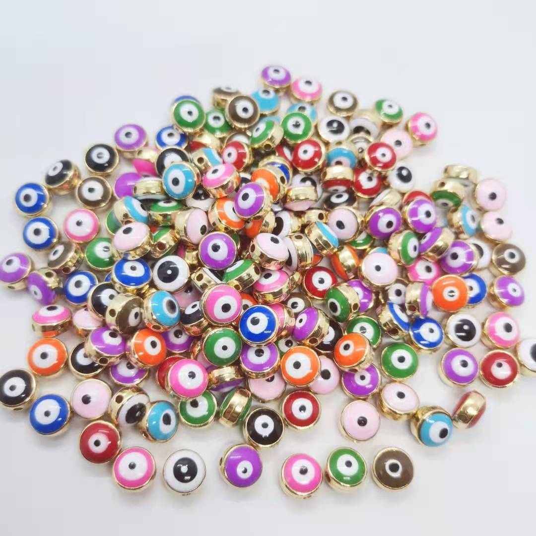 2022新款土耳其蓝树脂眼睛珠法蒂玛恶魔之眼8mm