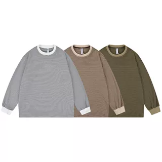 RUIIENRS x ROPUCHA 2024 秋季新款细条纹基300g德绒男长袖FW196