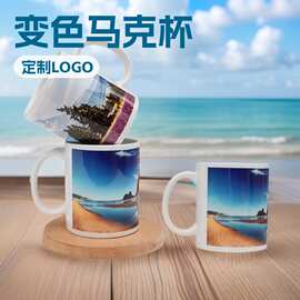 批发C把马克杯可印制广告logo图片陶瓷杯热转印白色涂层杯