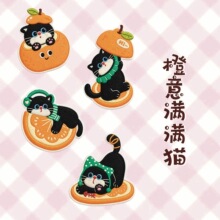 刺绣布贴小猫免缝羽绒服补丁贴衣服电脑绣花手机贴布创意现货工厂