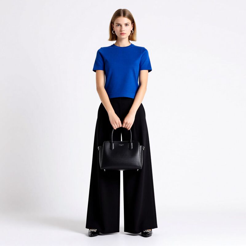 Nanyou High-End Women's Lyocell Tencel Pullover Round-Neck Knit Sweater Women's 2026 Summer New Versatile Short-Sleeve Top