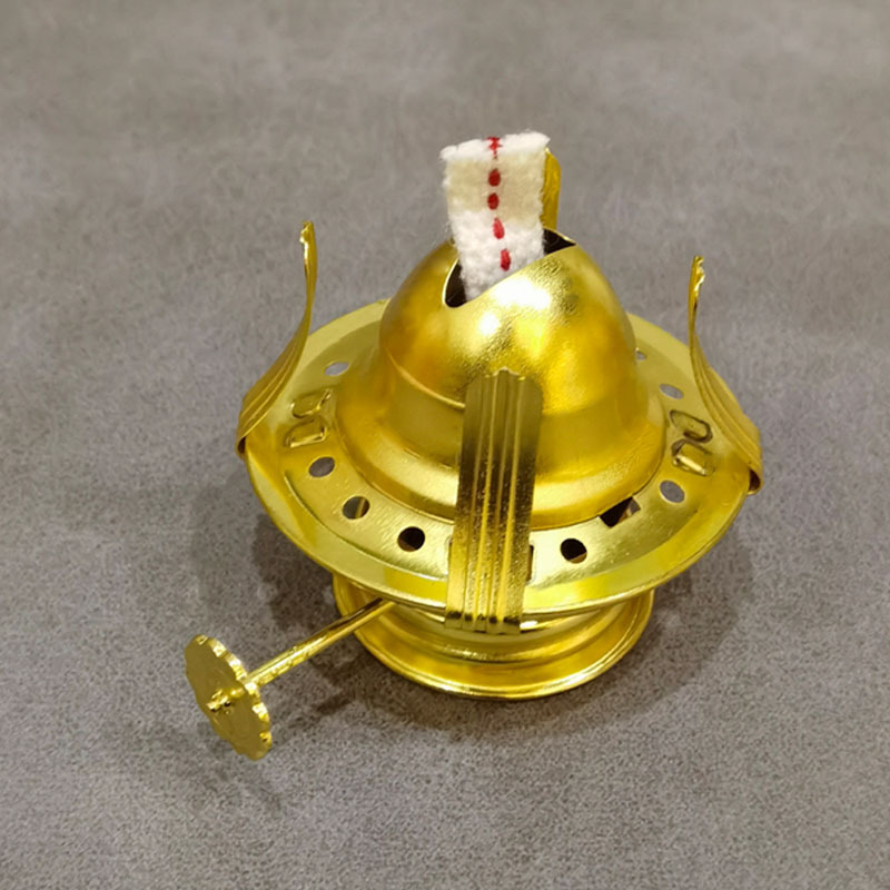 L555金色四爪灯头 复古煤油灯金属调节器 玻璃油灯灯罩灯芯配件