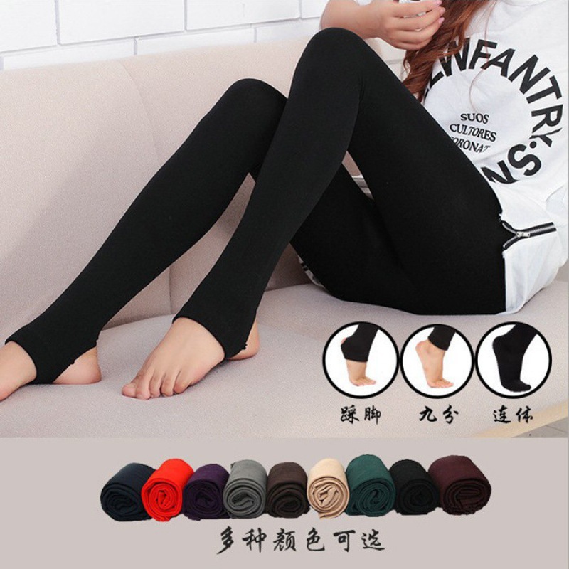 On behalf of the wholesale spring and autumn and winter women's woolen pants wear thin fleece-lined pipe pants leggings socks