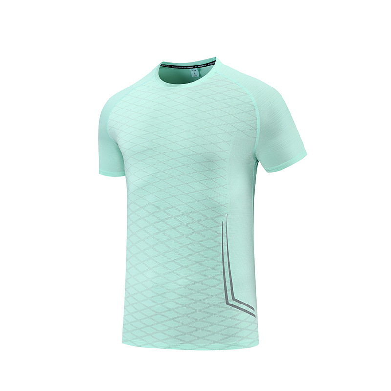 2022 de verano de los hombres de deportes camiseta de seda de hielo de manga corta suelta más tamaño transfronterizo fitness corriendo casual tipo NK imprimible B