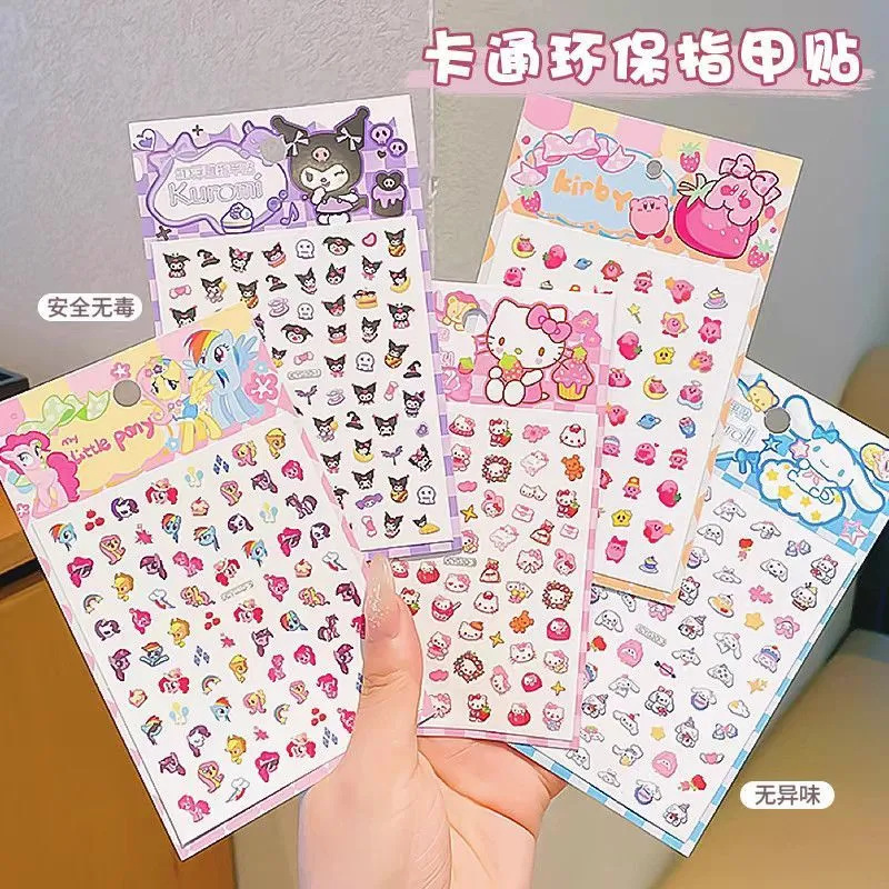 Cartoon fluorescence self-adhesive nail stickers girl's for nails