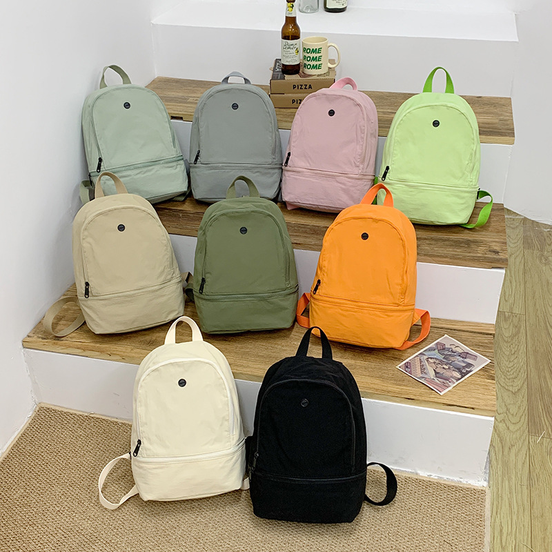 2025 nueva mochila para niños, color sólido simple, mochila de gran capacidad para niños y niñas