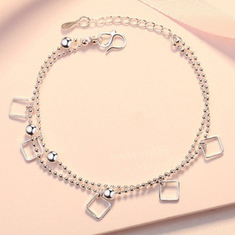WYF107-5 square beaded chain bracelet #SZ014