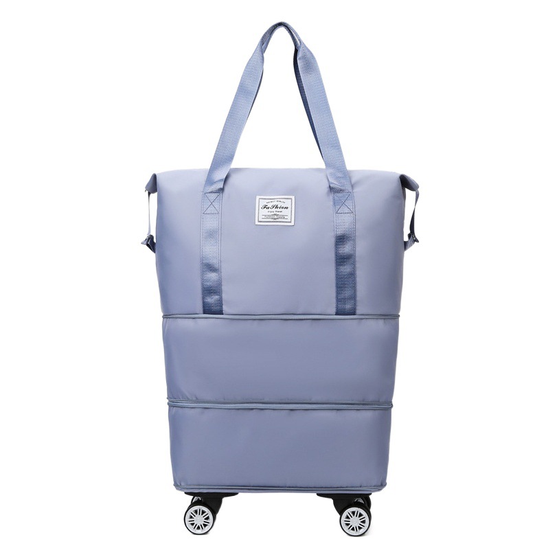 Universal Wheel Women's Short-Distance Portable Fitness Bag, Maternity Storage, Business Trip Luggage Expansion Bag, Student Dry and Wet Separation