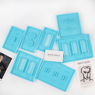 DIY Creative Switch Epoxy Molds, 7 Types of Switch Panel Silicone Mold Set, Cross-Border Hot-Selling Ready Stock Cake