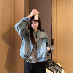 牛仔外套女机车酷飒2025秋季新款宽松显瘦时尚水洗休闲拉链上衣潮